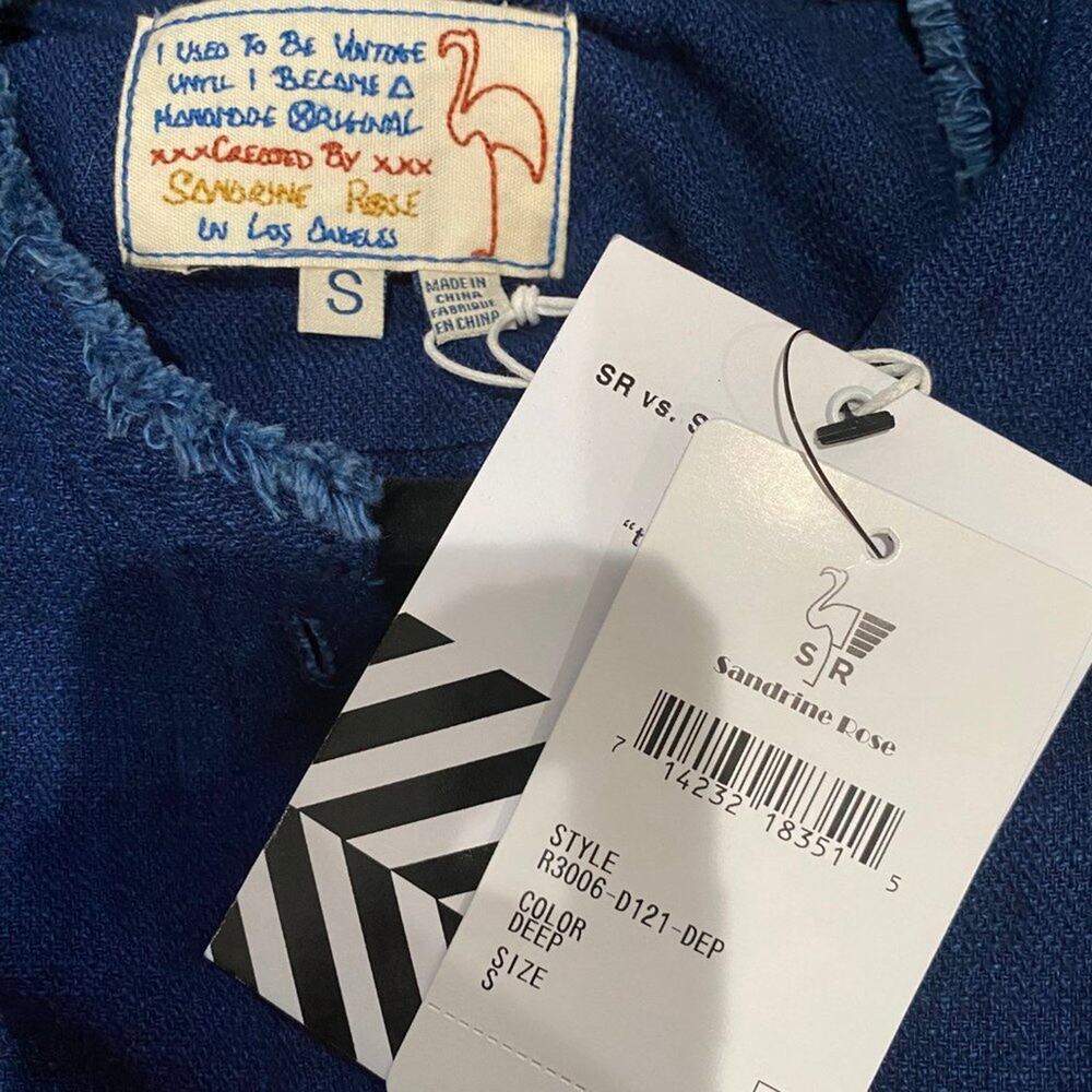 NWT SANDRINE ROSE Mandarin Shirt Long Size S - Picture 2 of 4